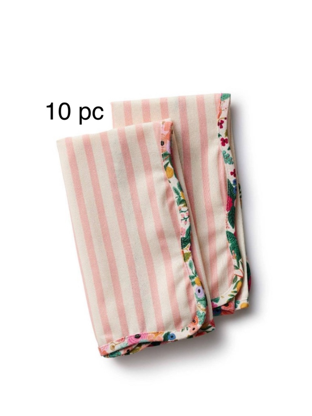 Rifle Paper Co. Rose Stripe  Cotton
Napkin Set